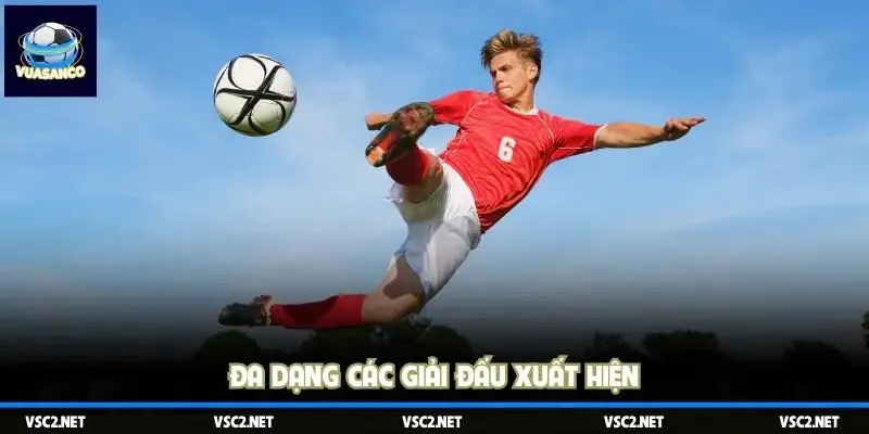 Đa dạng các giải đấu xuất hiện