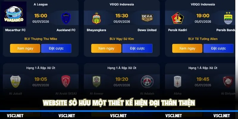 Website sở hữu một thiết kế hiện đại thân thiện